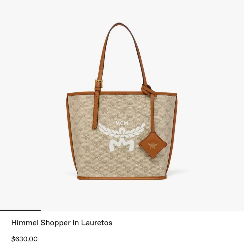 MCM Tan and Cream Satchel